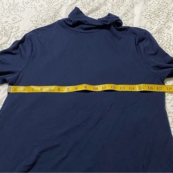 H by Halston modal blend navy turtleneck size S - Picture 6 of 7
